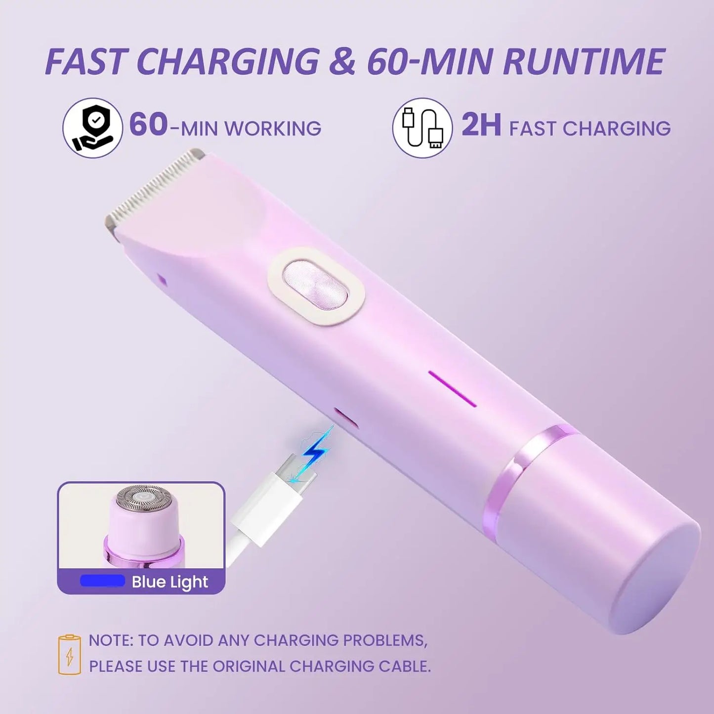 2-in-1 Women’s Body Shaver - مكينة حلاقة جسم للنساء متعددة الاستخدامات (٢ في ١)